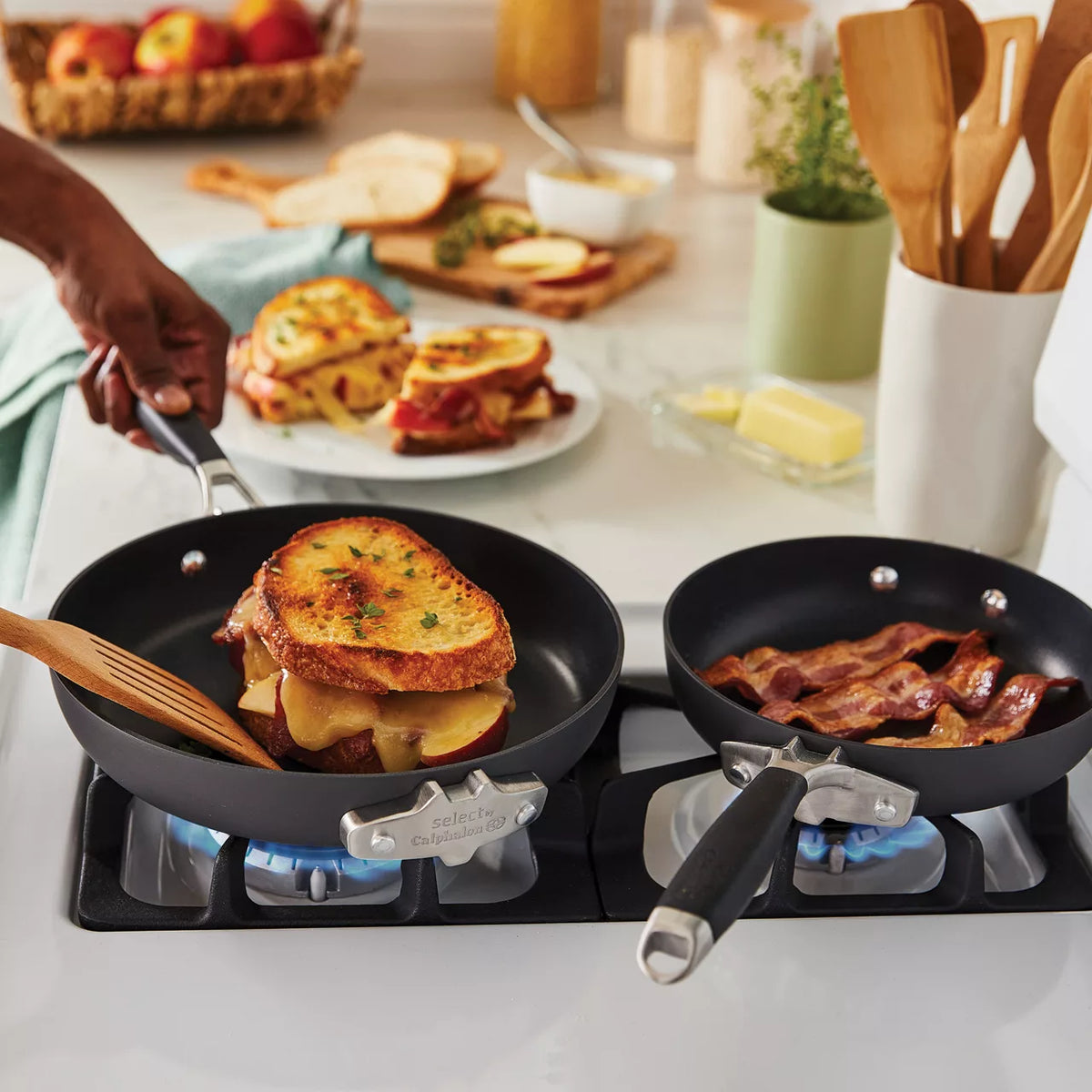 Select by Calphalon® Space-Saving Hard-Anodized Nonstick 9-Piece Cookware Set