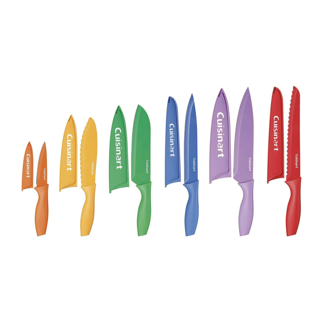 12 Piece Nonstick Color Knife Set with Blade Guards