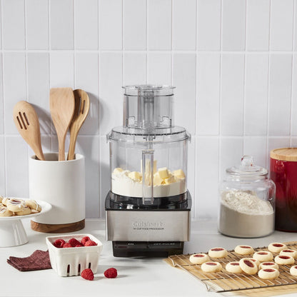Cuisinart Food Processor 14-Cup Vegetable Chopper for Mincing, Dicing, Shredding, Puree &amp; Kneading Dough, White Stainless, DFP-14BCWNY