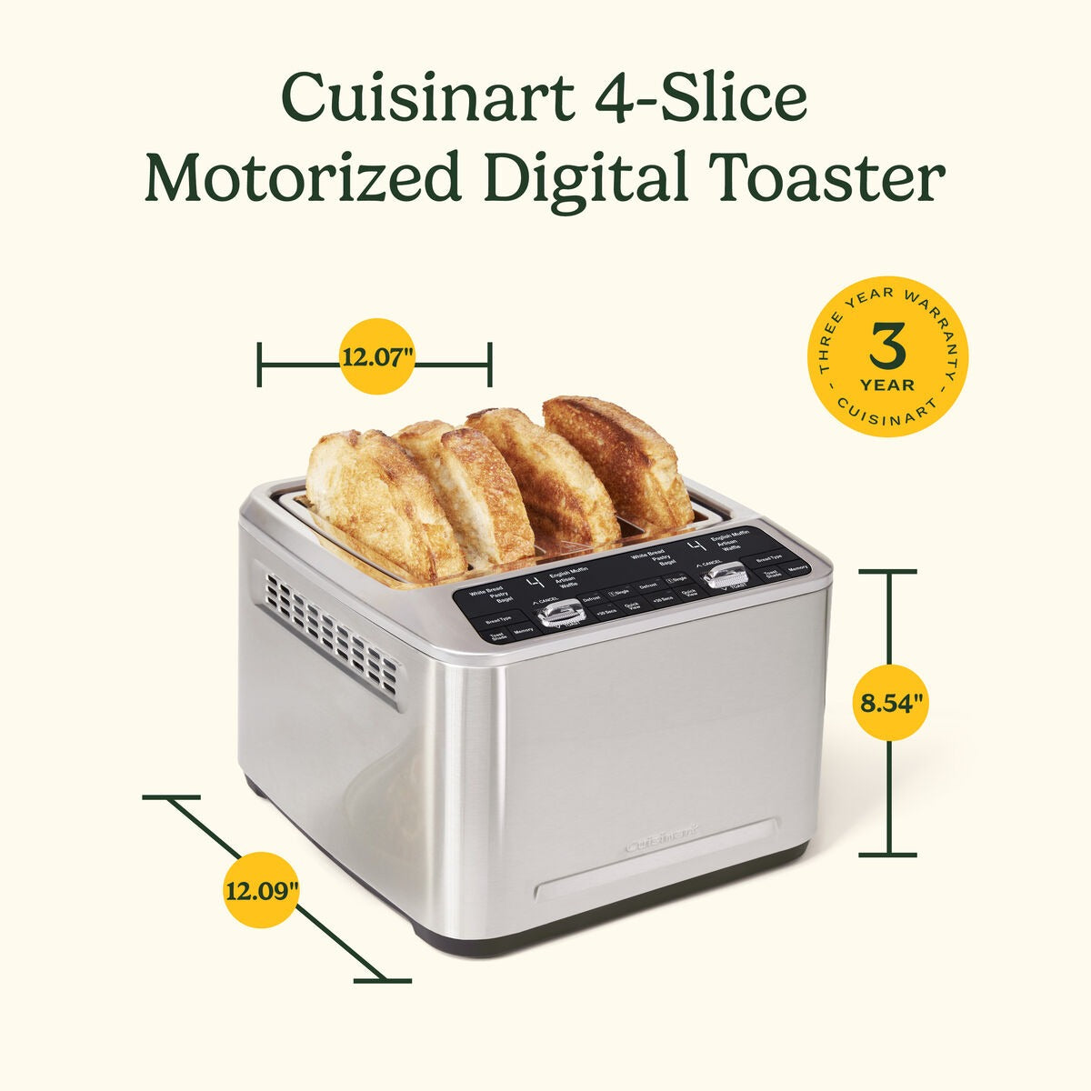 4-Slice Motorized Digital Toaster