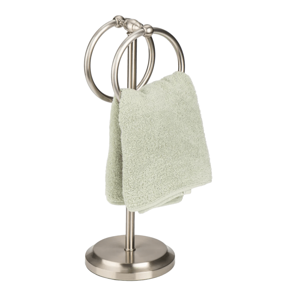 J&amp;V Textiles Classical Double Ring Fingertip Towel Holder