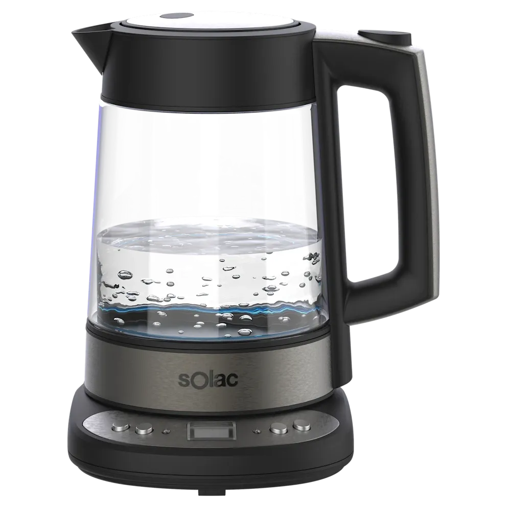 SOLAC Aroa Premium Adjustable Temperature Cordless Glass Kettle