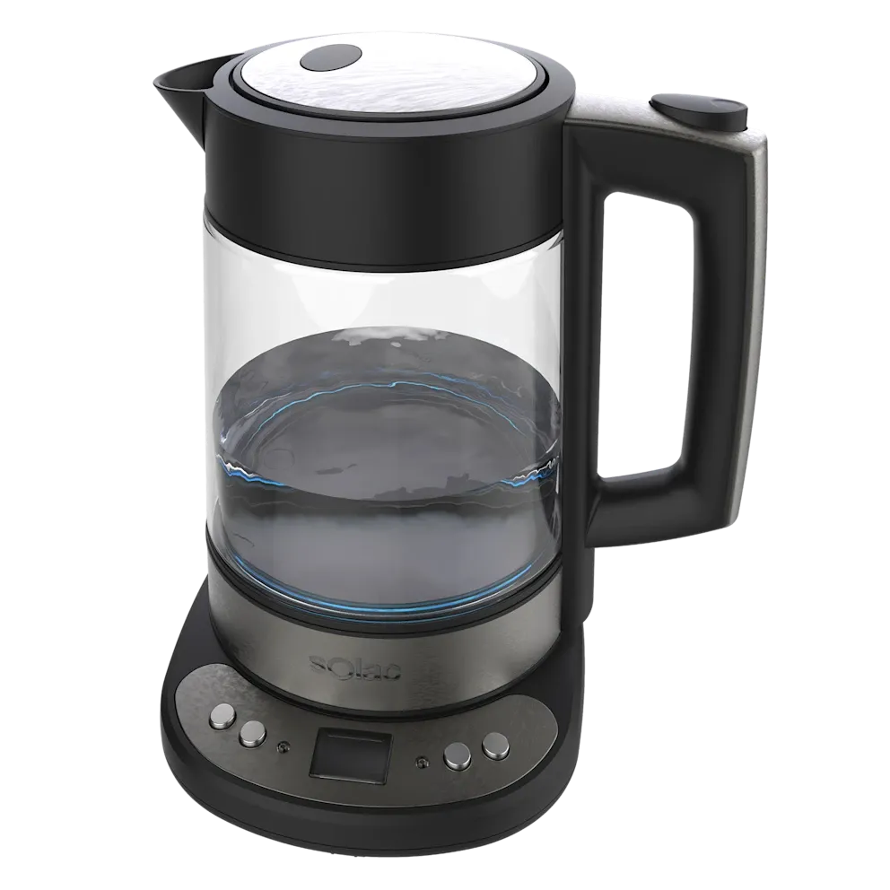 SOLAC Aroa Premium Adjustable Temperature Cordless Glass Kettle