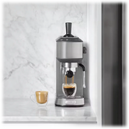 Calphalon Compact Stainless Steel Espresso Machine with Milk Frother