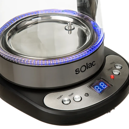 SOLAC Aroa Premium Adjustable Temperature Cordless Glass Kettle