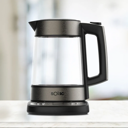 SOLAC Aroa Premium Adjustable Temperature Cordless Glass Kettle