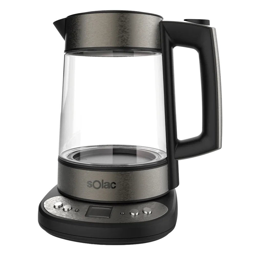 SOLAC Aroa Premium Adjustable Temperature Cordless Glass Kettle