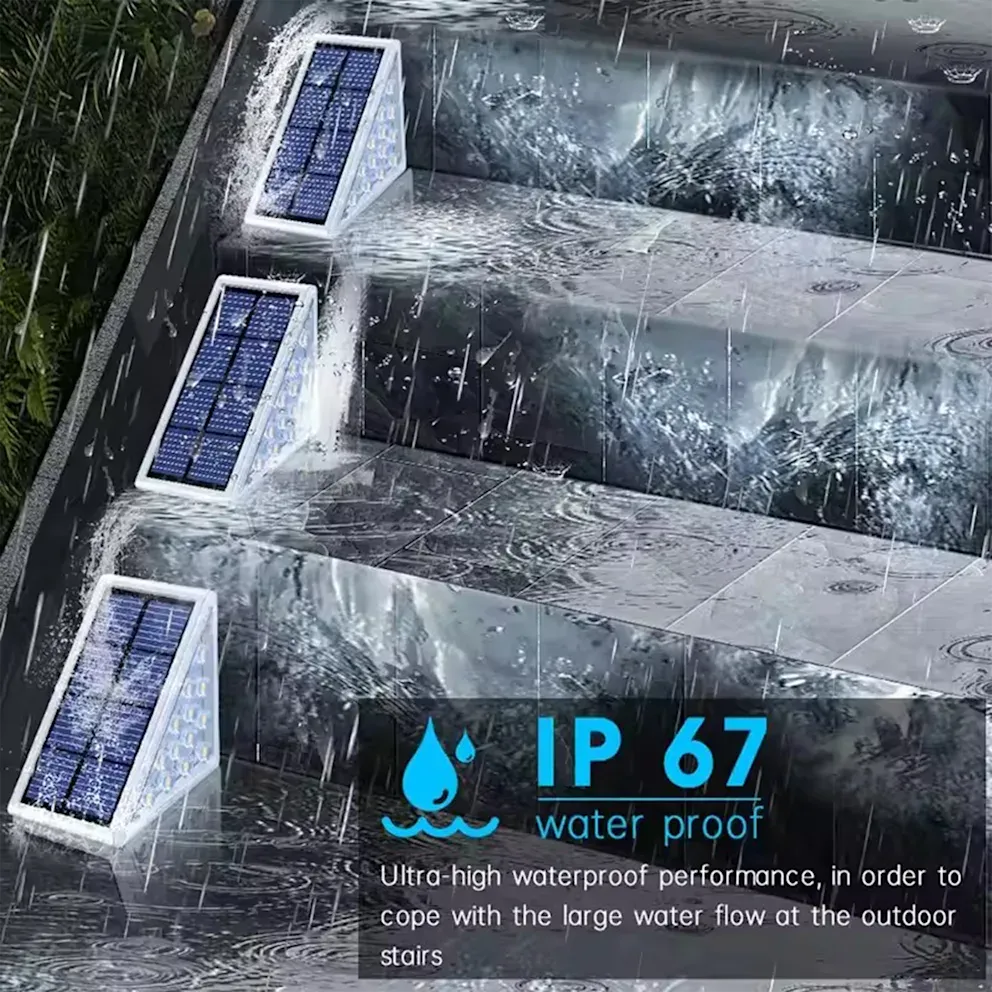6-Pack: Infinite Basics Triangle Solar LED Step Lights