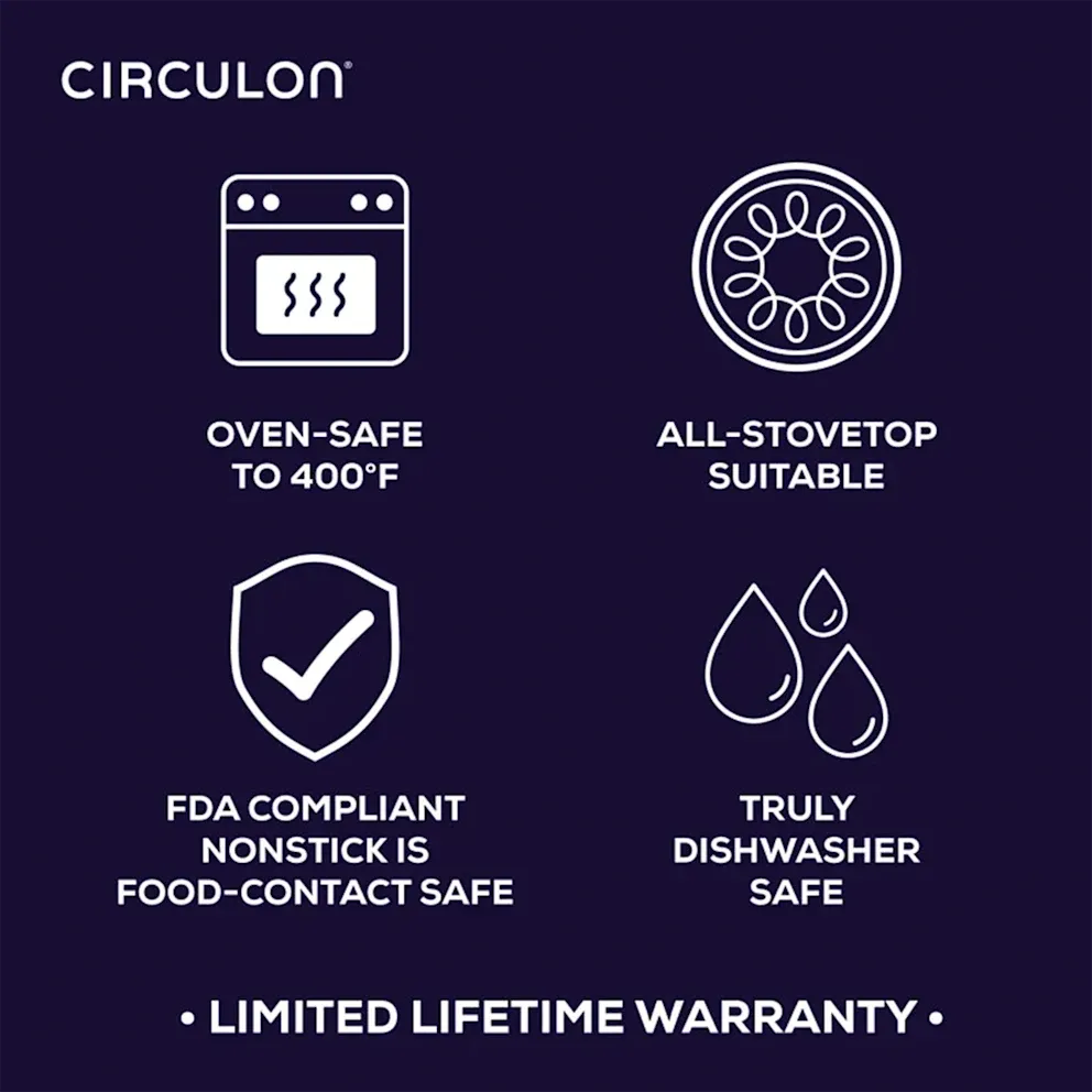 Circulon 8-Piece A1 ScratchDefense Nonstick Cookware Set