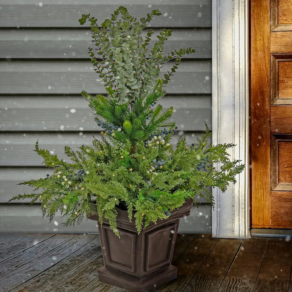 National Tree Company 48" Core Greenery Decorated Core Urn