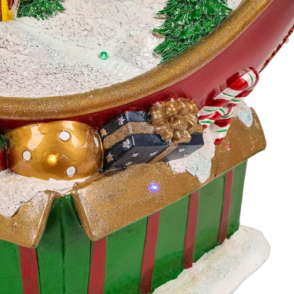 National Tree Company 34" Santa Sleigh Ball Ornament with Christmas Music