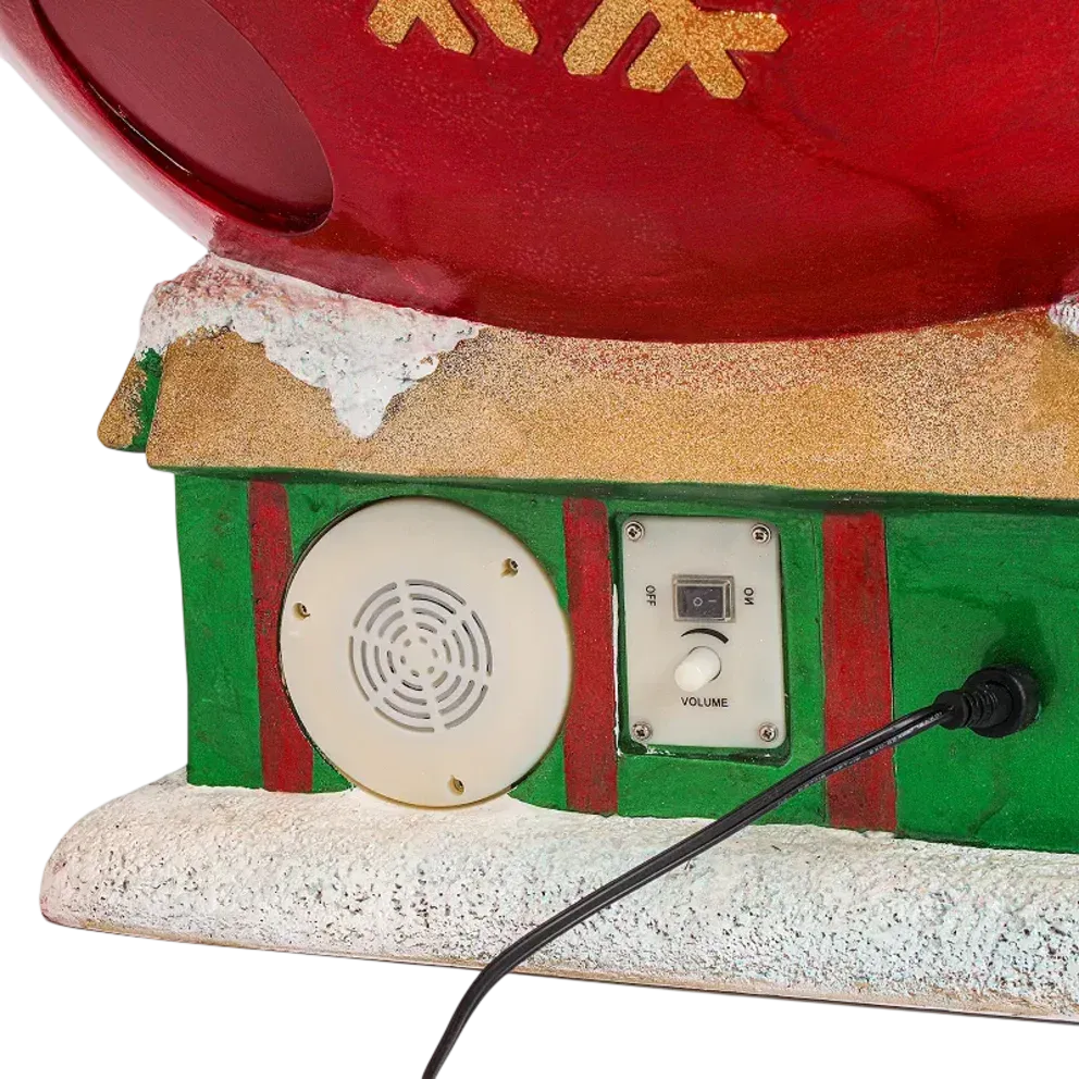 National Tree Company 34" Santa Sleigh Ball Ornament with Christmas Music