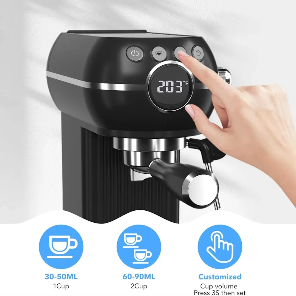 HBN 20Bar Compact Espresso Machine with Milk Frother