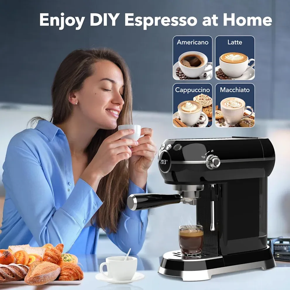 HBN 20Bar Compact Espresso Machine with Milk Frother