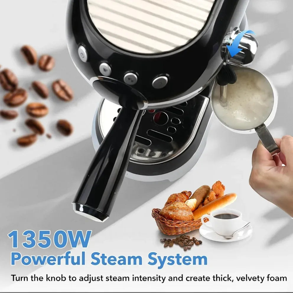 HBN 20Bar Compact Espresso Machine with Milk Frother