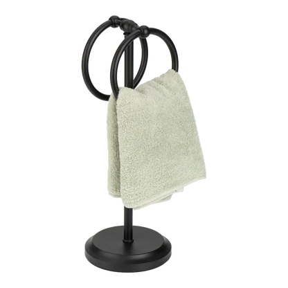 J&amp;V Textiles Classical Double Ring Fingertip Towel Holder