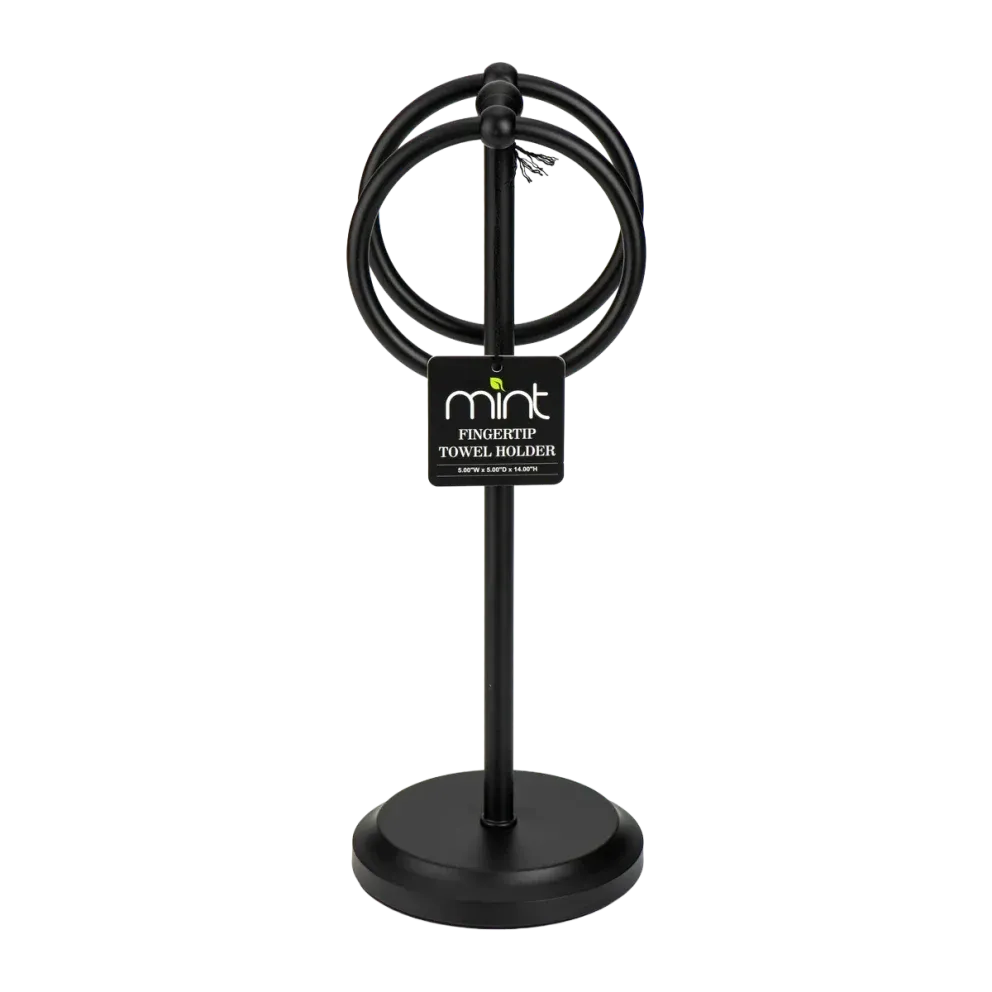J&amp;V Textiles Classical Double Ring Fingertip Towel Holder