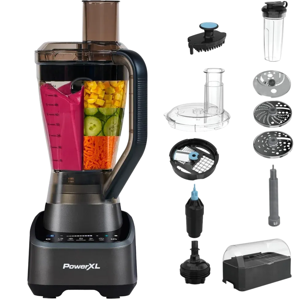 PowerXL SensiMax 1500W Blender &amp; Food Processor with Travel Cup