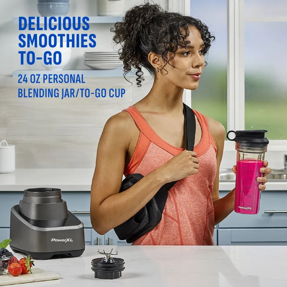 PowerXL SensiMax 1500W Blender &amp; Food Processor with Travel Cup