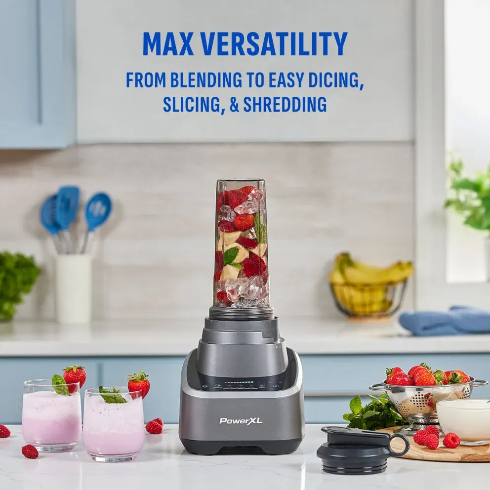 PowerXL SensiMax 1500W Blender &amp; Food Processor with Travel Cup