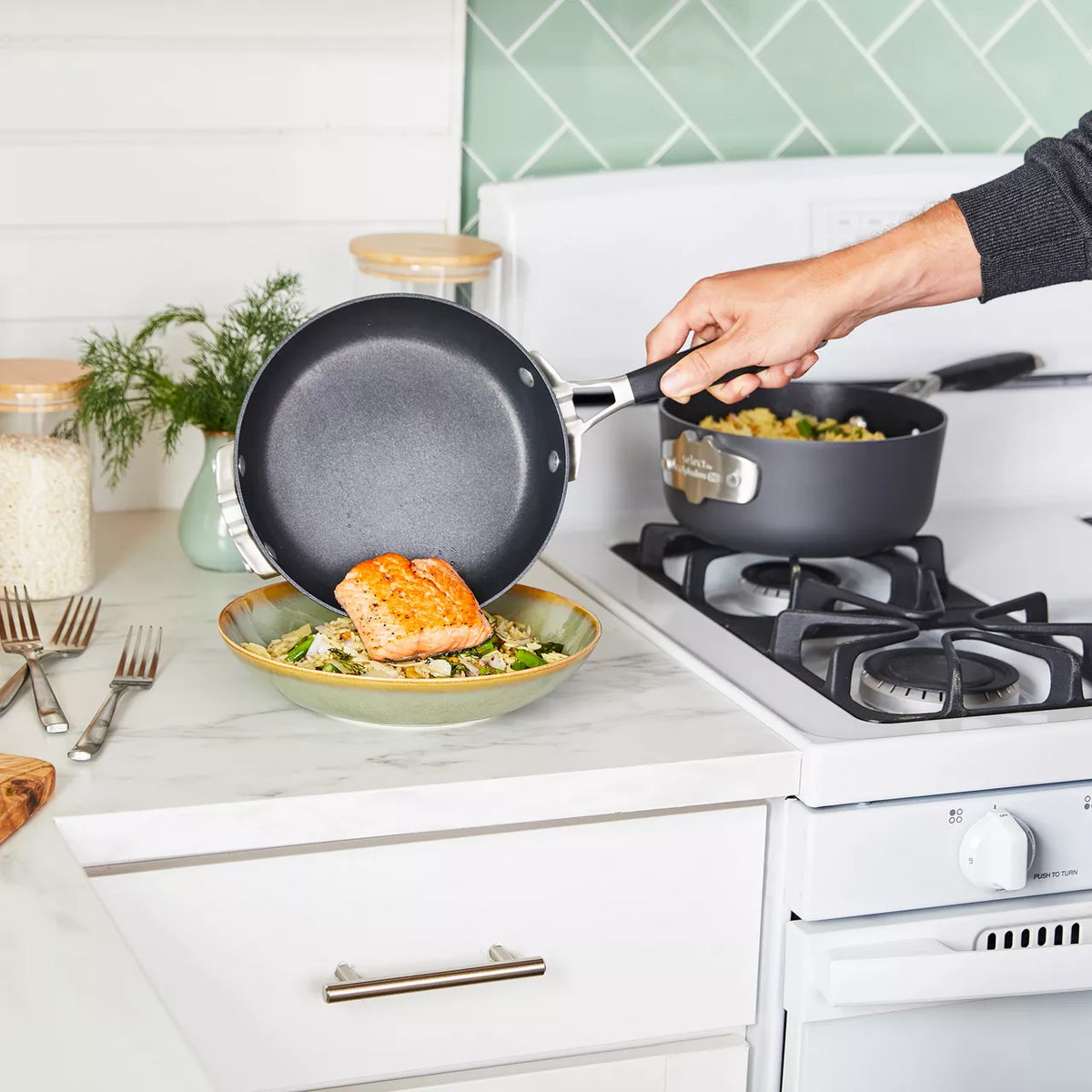 Select by Calphalon® Space-Saving Hard-Anodized Nonstick 9-Piece Cookware Set